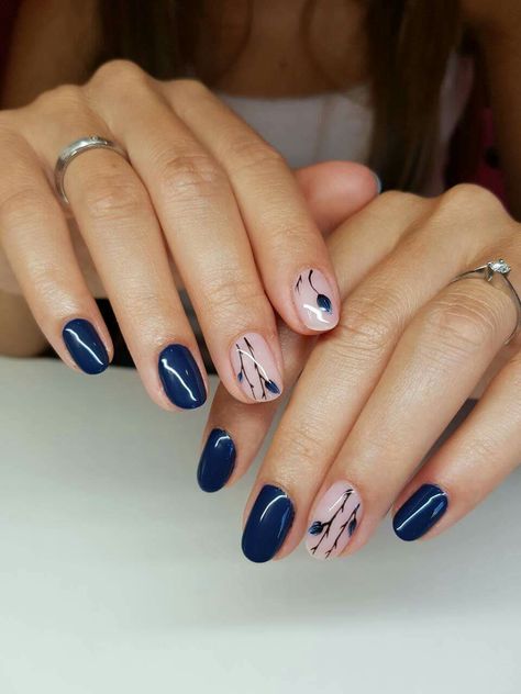 Japan Nails Design, Nails Azul, Unghie Sfumate, Unghie Nail Art, Manicure Nail Designs, Nails Art Designs, Nails Today, Simple Gel Nails, Work Nails