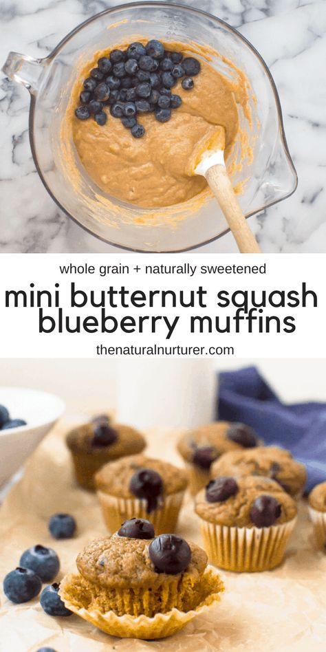 Butternut Squash Blueberry Muffins, Butternut Squash Blw Recipes, Butternut Squash For Toddlers, Butternut Squash Snacks, Blw Butternut Squash Recipes, Butternut Squash Blw, Butternut Squash Toddler Recipes, Pureed Butternut Squash Recipes, Butternut Squash Puree Recipes