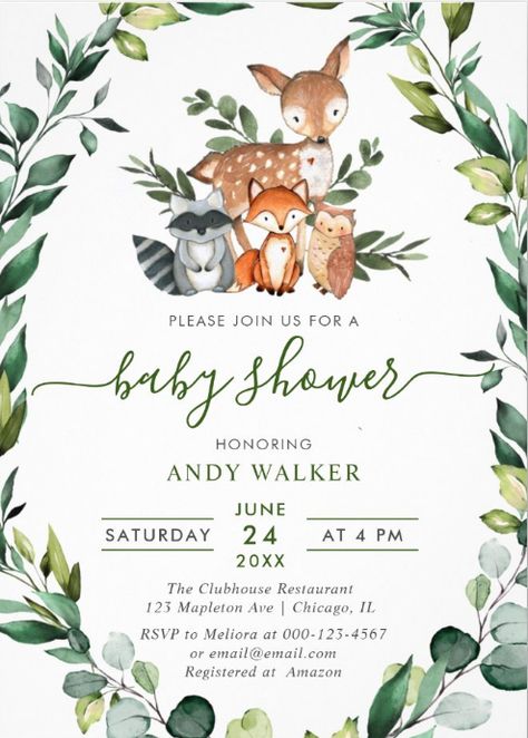 Woodland Invitation Template, Woodland Baby Shower Theme Invitations, Woodland Critters Baby Shower Ideas, Woodland Baby Shower Invite, Woodland Theme Invitations, Woodland Centerpiece Baby Shower Ideas, Woodland Baby Shower Centerpieces Boy, Woodland Theme Baby Shower Ideas, Forest Theme Baby Shower Ideas