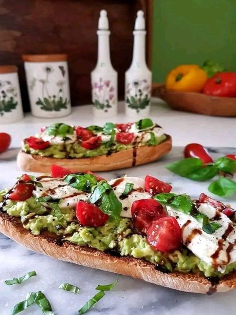 Ina Garten 🥧🍜 | CAPRESE AVOCADO TOAST  | Facebook Ciabatta Avocado Toast, Caprese Avocado Toast, Caprese Avocado, Lemon Cookies Recipes, Chef Gordon Ramsay, Lime Salt, Mashed Avocado, Cooking Classy, Ripe Avocado