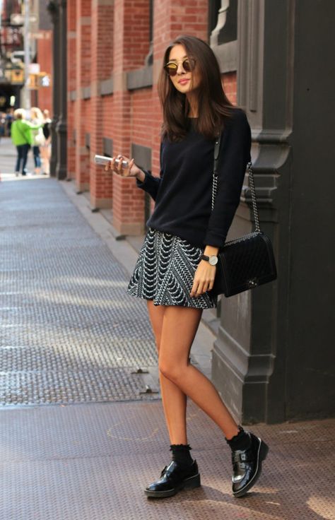 Black And White Outfit, Black White Outfit, Rock Outfit, Black And White Skirt, Looks Street Style, Skirt Mini, Teenager Outfits, Mode Inspo, 가을 패션