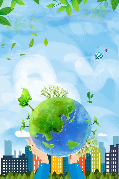 fresh,environmental protection,green earth,city,hot air balloon,leaf,world wetland day,wetland day,wetlands,green,baloon World Environment Day Posters, World Wetlands Day, Environmental Posters, Earth City, Green Leaf Background, Earth Poster, Ballon Party, Plan Image, World Earth Day