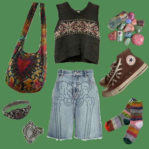 Indie Grunge Clothes, Aesthetic Punk Outfits, Thrifted Grunge Outfits, Hippie Punk Outfits, Grunge Hippie Aesthetic Outfit, Indie Grunge Aesthetic Outfits, Summer Grunge Aesthetic, Summer Punk Outfits, Grunge Summer Fits