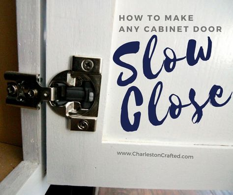 How to Make ANY Cabinet or Drawer Slow Close - Charleston Crafted Renovation Budget, Plywood Cabinets, Diy Kitchen Renovation, New Kitchen Cabinets, Diy Renovation, Diy Kitchen Cabinets, Diy Remodel, Kitchen Drawers, Diy Interior