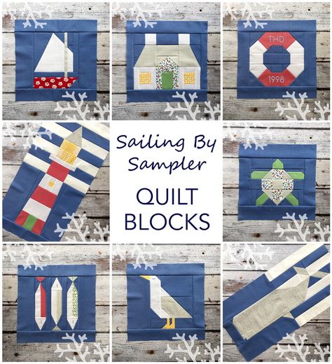 Beach Themed Quilts, Boat Quilt, Nautical Quilt, Beach Quilt, Sea Quilt, Cornish Coast, Quilt Square Patterns, Barn Quilt Patterns, Sampler Quilts