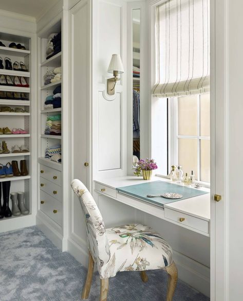 Bedroom Vanity Table, Small Office Interior Design, Small Dressing Rooms, Small Room Design Bedroom, Dream Closet Design, John B, Build A Closet, Built In Desk, Madison Avenue