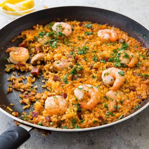 Paella, with its long list of ingredients, can be a production. But does it have to be? Cooks Country, Cooks Country Recipes, Donut Toppings, Paella Recipe, America's Test Kitchen Recipes, Kitchen Recipe, America's Test Kitchen, Cooks Illustrated, Citrus Chicken