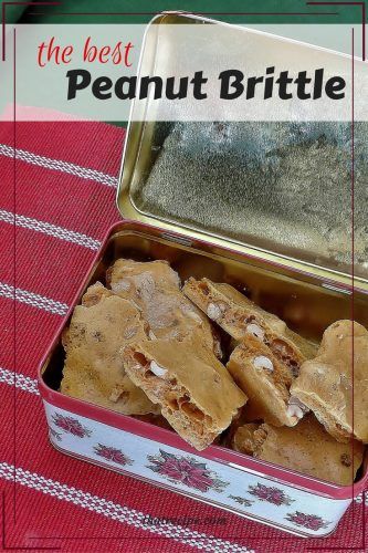 The Best Peanut Brittle Recipe you will ever make. Peanut brittle with plenty of air pockets to make it crunchy but not tooth damaging. Pralines Pecans, Best Peanut Brittle, Homemade Peanut Brittle, Peanut Brittle Recipe, Brittle Recipes, Sweets Candy, Homemade Candy, Candy Recipes Homemade, Christmas Candy Recipes