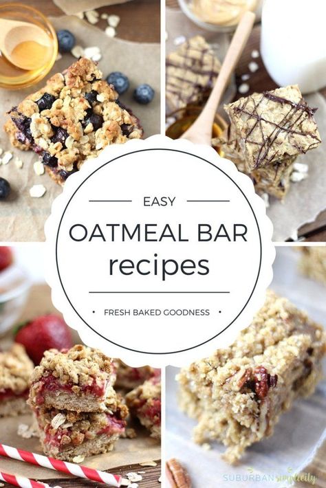 These Easy Oatmeal Bars are kid-tested and can totally be substituted for packaged snack bars. Delicious and nutritious!! | Healthy Snack Idea Oatmeal Bar Recipes, Homemade Oatmeal Bars, Easy Oatmeal Bars, Oatmeal Bar, Oatmeal Bars Recipes, Nourishing Recipes, Homemade Oatmeal, Easy Oatmeal, Snack Bars