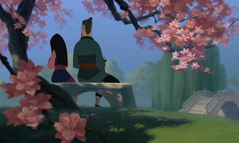 Mulan Cherry Blossom, Saucer Magnolia Tree, Disney Eras, Mulan Disney, Princess Wallpaper, Disney Background, Movies Disney, Disney Animals, Disney Friends