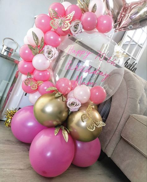 Diy Balloon Arrangements, Balloon Arrangements Birthday, Birthday Balloons Ideas, Birthday Balloon Bouquet, Balloon Bouquet Diy, Balloons Ideas, Deco Ballon, Valentines Balloons, Balloon Crafts