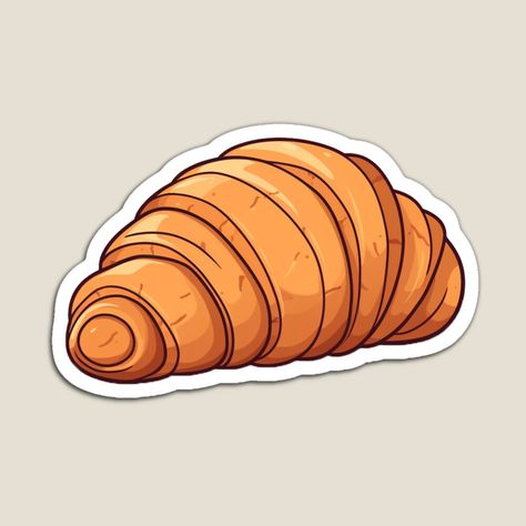 Croissant Sticker, Food Sticker, Sticker Design Inspiration, How To Make Stickers, Food Stickers, Coraline, Food Art, Cute Stickers, Spice Things Up