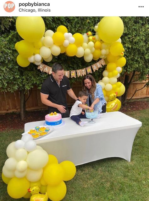 Waddle it be gender reveal party Duck Gender Reveal Ideas, Gender Reveal Ideas Duck Theme, Rubber Ducky Gender Reveal Party, Duck Theme Gender Reveal, Rubber Duck Gender Reveal, Waddle It Be Gender Reveal Ducks, What The Duck Is It Gender Reveal, Ducky Gender Reveal, Duck Gender Reveal Party