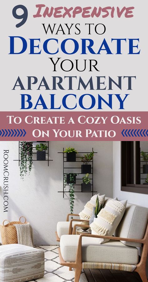 Small apartment balcony decorating ideas on a budget - 9 ways to decorate a cozy private outdoor oasis on your apartment patio or rental porch. Apartment Patio Decorating Ideas Budget, Apartment Patio Ideas On A Budget, Small Apartment Balcony Decorating, Apartment Balcony Decor, Small Apartment Balcony, Balcony Decorating Ideas, Decorate Your Apartment, Small Apartment Balcony Ideas, Apartment Balcony Ideas