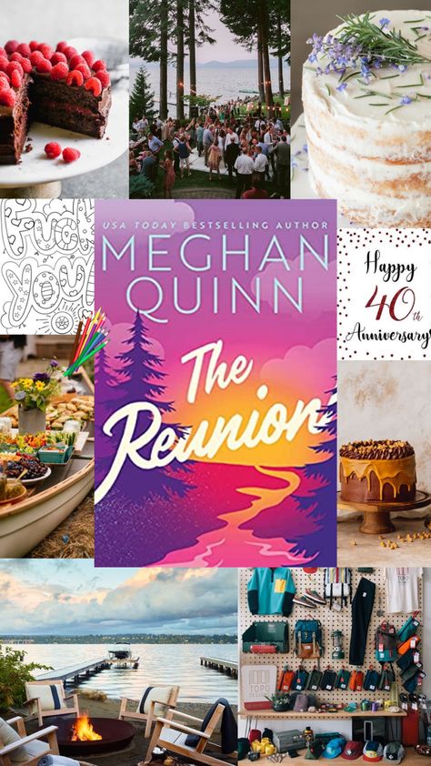 The Reunion Meghan Quinn, Meghan Quinn Books, Quinn Aesthetic, Meghan Quinn, Aesthetic Collages, Book Collage, The Reunion, Topo Designs, Book Aesthetics