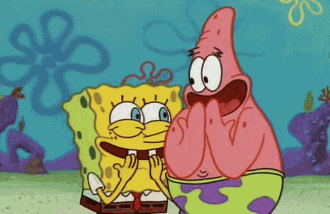 I got Spongebob Squarepants and Patrick! Which TV Besties Are Most Like You And Your Best Friend? Period Memes Funny, Spongebob Gif, Spongebob Funny Pictures, Spongebob Pics, Spongebob And Patrick, Foto Cartoon, سبونج بوب, Spongebob Patrick, Spongebob Wallpaper