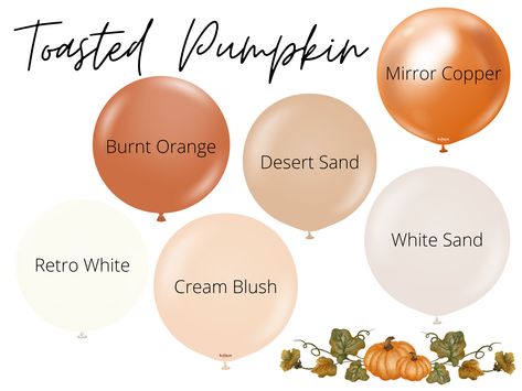 Toasted Pumpkin / Balloon Garland Kit or Solo Pack Indulge in the cozy hues of our Toasted Pumpkin balloon palette. With a delightful mix of burnt orange, desert sand, cream blush, retro white, white sand, and mirror copper, this palette captures the essence of autumn's warmth and charm. Perfect for pumpkin-themed parties, harvest gatherings, and any event that calls for a touch of rustic elegance. UNLEASH YOUR CREATIVITY WITH OUR ECO-FRIENDLY BALLOON PALETTES! Introducing our themed balloon pal Apple Theme Balloon Garland, Our Little Pumpkin Baby Shower Ideas, A Little Pumpkin Is On The Way, Pumpkin Balloon Garland, Fall Balloon Arch, Biodegradable Balloons, First Birthday Pumpkin, Orange Desert, Birthday Pumpkin