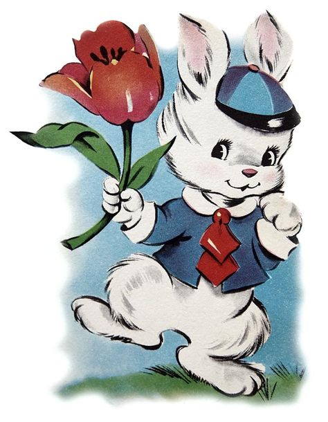 Easter Bunny Images, Diy Crafts Vintage, Vintage Easter Cards, Easter Bunny Cake, Retro Easter, Image Vintage, Easter Prints, Easter Images, Easter Greeting Cards