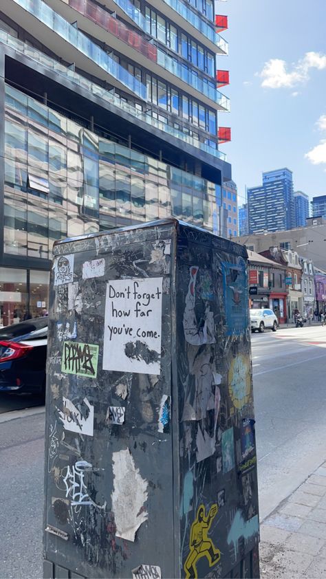 #quotes #streetquotes #city #toronto #inspiration #art Toronto Aesthetic, Street Art Quotes, Toronto Street, Arts Project, Yonge Street, Street Quotes, Toronto Life, Downtown Toronto, Modern Fantasy