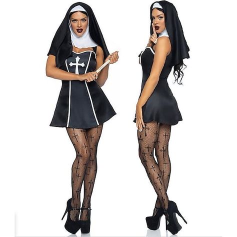 Nun Cosplay, Career Costumes, Cheap Halloween Costumes, Female Pose, Cheap Halloween, Easy Halloween Costumes, Carnival Costumes, Halloween Carnival, Hot Outfits