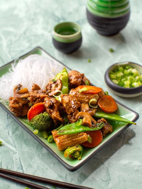 Buddha's Delight — a Chinese Menu Copycat Recipe Vegan Chinese Recipes, Seitan Recipe, Homemade Seitan, Chinese Menu, Vegan Stir Fry, Vegan Chinese, Seitan Recipes, Vegetable Spring Rolls, Baby Corn