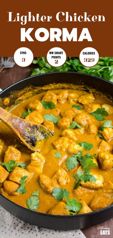 Indian Chicken Korma, Healthy Chicken Curry, Chicken Korma Recipe, Low Fat Chicken, Low Calorie Chicken, Fakeaway Recipes, Korma Recipe, Indian Chicken Recipes, Chicken Korma