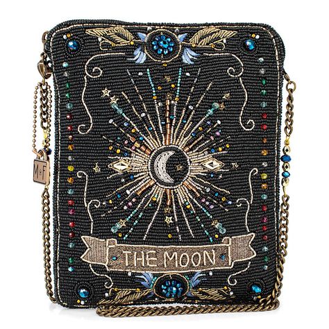 Embrace all the magic and mystery of the moon with this tarot-inspired mini crossbody handbag from Mary Frances. Let all it's beaded beauty shine every time you wear it as it brightens your fashion horoscope.This is a Special Order item, please allow a 6-8 week handling time.This is a handmade item, each one an individual work of art. Slight variations may occur.Available while supplies last. Magic And Mystery, Mary Frances, Purse Gift, Best Handbags, Handmade Purses, Top Handle Handbags, Crossbody Clutch, Beaded Bags, Metal Logo