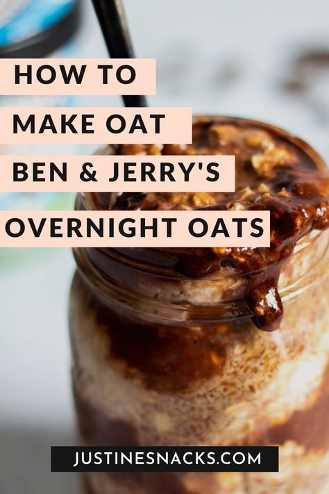 Twix Bar Overnight Oats, Good Overnight Oats, Blended Oats, Overnight Oats Recipe Easy, Oats Recipes Breakfast, Oat Breakfast, Best Overnight Oats Recipe, Oat Recipes, Overnight Recipes