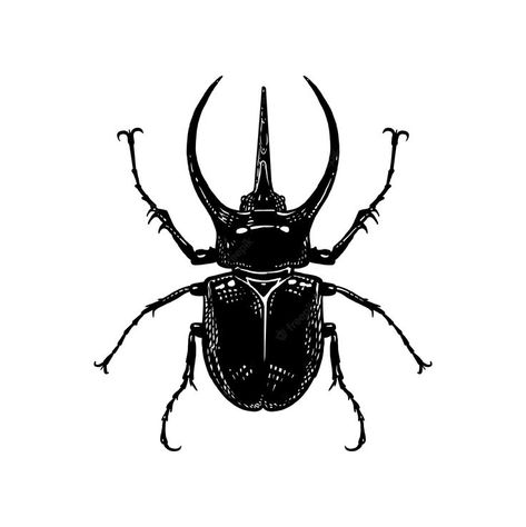 Bug Vector, Beetle Tattoo, Nightmare Before Christmas Tattoo, Optical Illusion Tattoo, Beetle Art, Arte Doodle, Bug Print, Insect Tattoo, Bug Tattoo