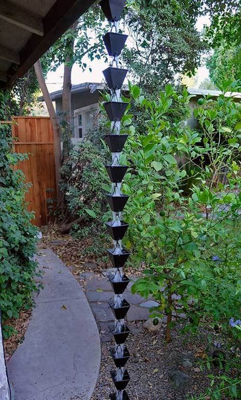 Modern Rain Chains, Rain Chains, How To Install Gutters, Water Drip, Rain Chain, Rain Gutters, Patio Stones, Garden Lovers, Buying Guide