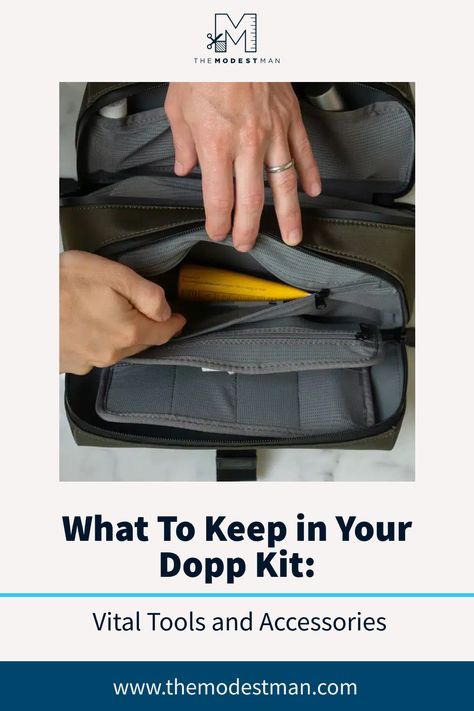 Packing for a trip? ✈️ Your Dopp kit essentials should be as organized as your itinerary! From grooming must-haves to travel-size toiletries, find out what should always make the cut in your Dopp kit. Make sure you’re prepared for any adventure, big or small.

Get the full checklist now and elevate your travel game! 🧳

#mensfashion #travelessentials #doppkit #themodestman Dopp Kit Essentials, Packing For A Trip, Dopp Bag, Travel Size Toiletries, Fashion Tips For Men, Kit Ideas, Where To Buy Clothes, Dopp Kit, Grooming Kit