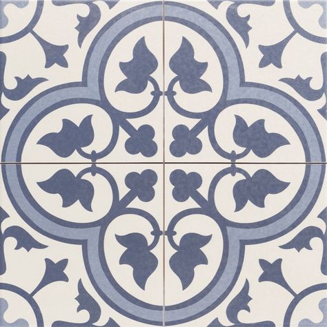 Victorian Tile Floor, Blue Floor Tile, Affinity Tile, Hamptons Kitchen, Victorian Tile, Exterior Tiles, Patterned Tiles, Patterned Wall, Tiles Direct