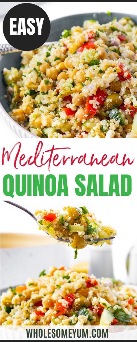 Mediterranean Quinoa Salad Side Dishes Quinoa, Quinoa Fruit Salad Recipes, Mediterranean Fruit Salad, White Quinoa Recipes Healthy, Winter Quinoa Salad, Meditterean Quinoa Salad, Greek Quinoa Salad Recipes, Quinoa And Chickpea Salad, Quinoa Side Dish Recipes