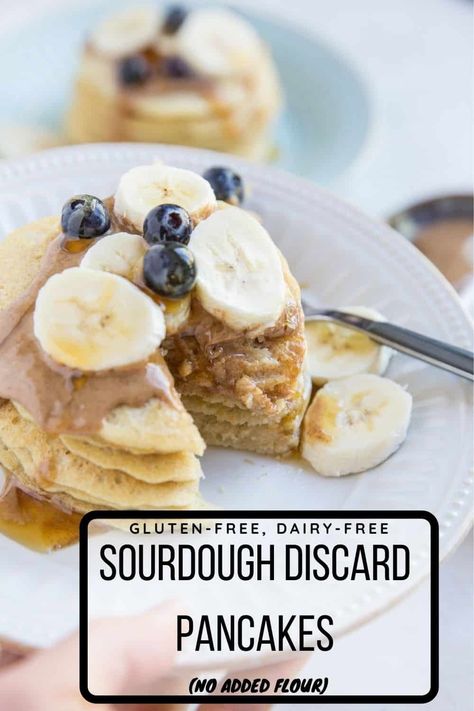 Banana Pancakes No Flour, Sourdough Discard Pancakes, Discard Pancakes, Sourdough Pancakes Recipe, Flourless Pancakes, Sourdough Starters, Almond Flour Pancakes, Pancake Calories, Healthy Pancake Recipes