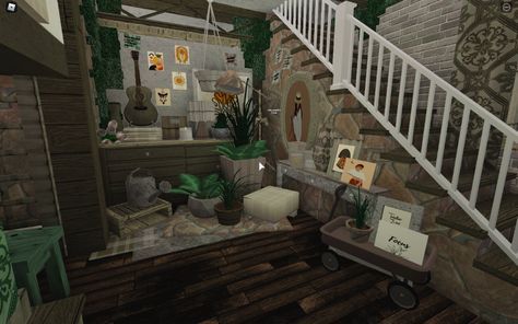 Roblox Bloxburg Victorian House, Cottagecore Bloxburg Interior, Grunge Bloxburg Room, Victorian Bloxburg Interior, Grunge Bloxburg House, One Story Bloxburg House, Bloxburg Cottage House Ideas, Cottagecore Bloxburg, Bloxburg Village