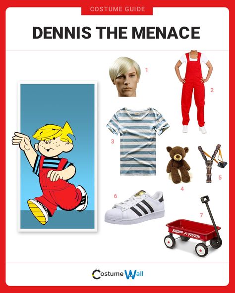 Dennis The Menace Costume Halloween, Denis The Menace Costume, Dennis The Menace Costume, Toddler Boy Costumes, Got Costumes, Halloween 23, Costume Guide, Dennis The Menace, Diy Halloween Costumes For Kids