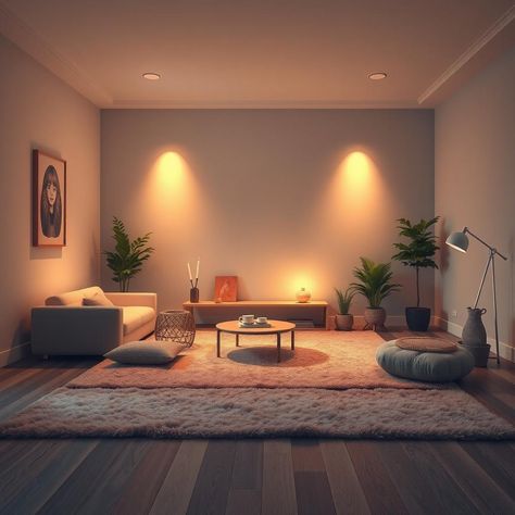 Soft rugs and warm lighting create a cozy retreat perfect for a relaxing bedroom setup ✨ #CozyRetreat #SoftRugs Soft Rugs, Warm Lighting, Bedroom Setup, Relaxing Bedroom, Lighting Setups, Soft Rug, House Design, Bedroom, Lighting