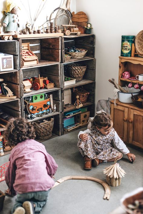 Inside The Wool Rooms In Launceston Cottage Playroom, Vintage Playroom, Waldorf Playroom, Kids Storage Solutions, Treehouse Ideas, Baby Play Areas, Cottage Vibes, Modern Playroom, Toddler Boy Room Decor