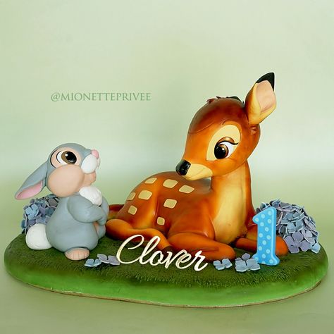 Bambi Cake, Speciality Cakes, Art Cakes, Bambi And Thumper, Specialty Cake, Baby Birthday Cakes, Disney Theme, Baby First Birthday, 10th Birthday