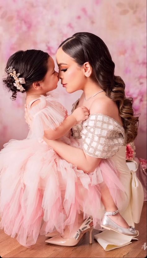 Mom And Daughter Glam Photos, Princess Shot, Mommy Daughter Photoshoot, Mom Daughter Matching Dresses, Quinceanera Photoshoot, African Bridal Dress, Mommy And Me Photo Shoot, Mother Daughter Photos, Valentine Photo Shoot