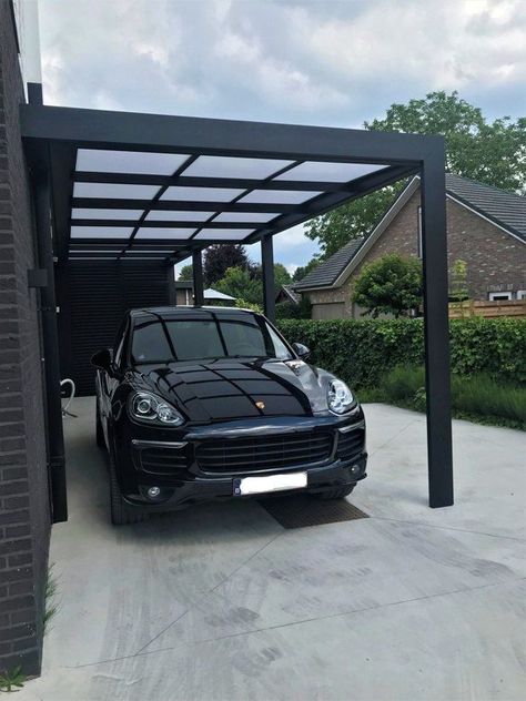 Carport Garage Parking Design For Home | Clever Carport Garage Ideas | Home Decorating Ideas Parking Shed Design Modern, Carport Canopy Ideas, Carport Gate Ideas, Canopy Carport Design, Car Shed Design, Carport Designs Modern, Car Shed Ideas, Car Porch Design Modern, Car Pergola