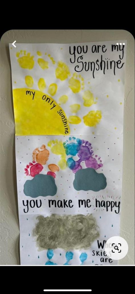 Spring Toddler Crafts Handprint, Plant Arts And Crafts For Preschool, May Projects For Toddlers, Infant Room Art Projects, Spring Ideas For Infants, Mother’s Day Daycare Crafts, What’s The Weather Infant, Creative Arts For Infants, April Artwork For Infants