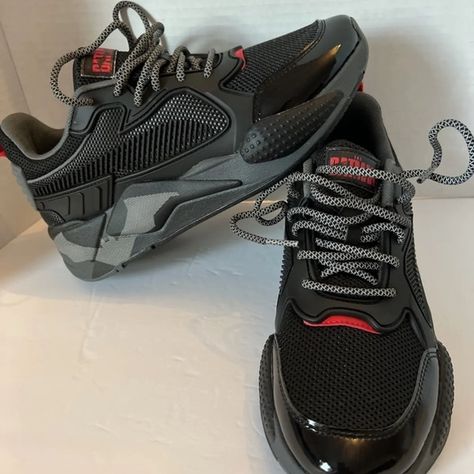 New Puma RS-X Batman Shoes Sneakers Black/red Size 7 mens  8.5 women’s Batman Character Design, Batman Shoes, Puma Rsx, Puma Rs X, Shoes Sneakers Black, Puma Rs-x, Puma Rs, The Dark Knight, Sneakers Black