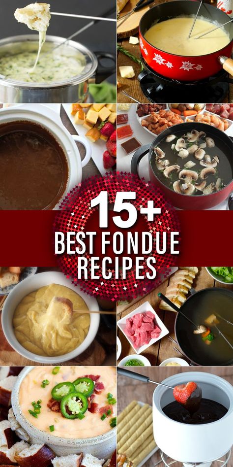 Fondu Board, Fun Fondue Ideas, Vegetarian Fondue Recipes, Types Of Fondue, Fondue Platter Ideas, Nye Fondue Party, Fondue Sauces Recipes, Best Fondue Recipes Cheese, Dessert Fondue Charcuterie Board