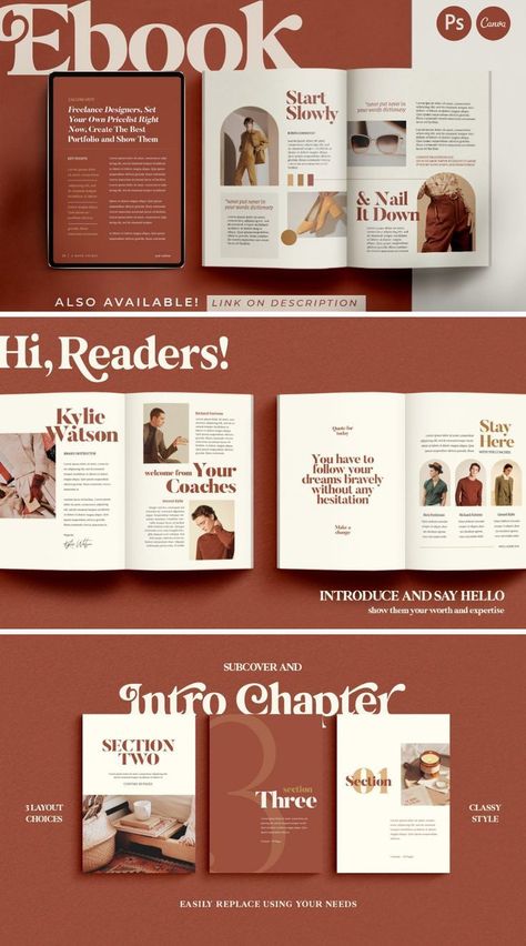 SALE Workbook Creator for Coach Canva planner Ebook Design Layout, Workbook Layout, Book Worksheet, Skincare Template, Ebook Template Design, Catalog Design Layout, Retro Instagram, Canva Planner, Indesign Layout