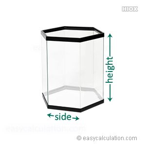 Aquarium Gallons Calculator | Hexagonal Fish Tank Volume Calculation Hexagon Aquarium Ideas, Hexagon Fish Tank Ideas, Hexagon Fish Tank, Hexagon Aquarium, Aquarium Ideas, Hexagon Shape, Home Repair, Fish Tank, Calculator