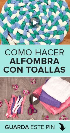 ¿Tienes una toalla vieja que ya no usas tanto? ¡No la tires! Aprovéchala y haz una bonita alfombra. #costura #sewing #manualidades #cursos #courses #sewingtutorials #alfombra #toalla Easy Napkin Folding, Towel Rug, Dishcloth Knitting Patterns, Silk Sheets, Style Evolution, Luxury Bedding Set, Napkin Folding, Home Decorating Ideas, Ideas Home