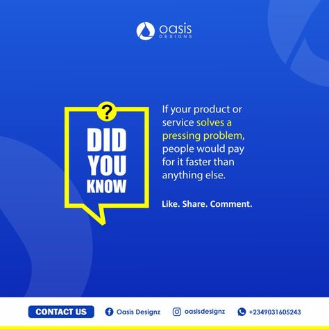 Social Media Content 
Blue
Graphics Design
Digital Marketing
Brand Identity
Flyer Design
Poster design
Oasis Designs
New 
Daily contents
Best
Creative 
Content Marketing
Content creation 
Did you know
Facts
Inspiration
Business Did You Know Posts Designs, Fact Poster Design, Did You Know Graphic Design, Did You Know Poster Design, Facts Poster Design, Did You Know Ads, Facts Social Media Post, Did You Know Post Design, Did You Know Post