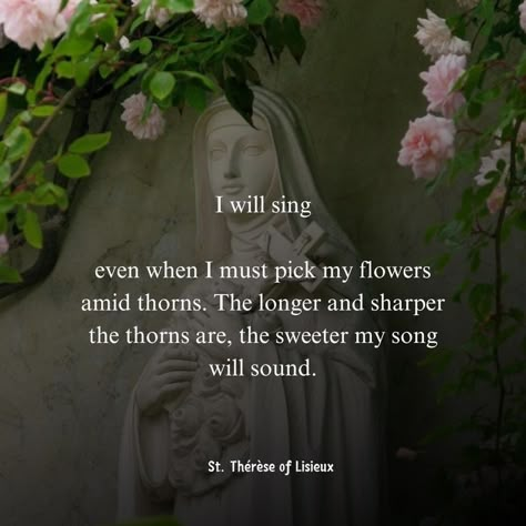 St Therese Of Lisieux Aesthetic, Saint Therese The Little Flower, St Therese Of Lisieux Art, St Therese Of Lisieux Quotes, Stay Close To God, Catholic Saints Prayers, Saint Therese, Saints Quotes, Saint Quotes Catholic