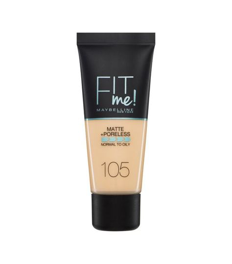 Best drugstore foundation: Maybelline Fit Me! Matte and Poreless Foundation Matte Poreless Foundation, Maybelline Foundation, Best Drugstore Foundation, Maybelline Fit Me Foundation, Fit Me Matte And Poreless, Foundation Tips, New York Fits, Lightweight Foundation, Drugstore Foundation